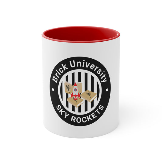 Brick University (Black Design) - Accent Coffee Mug, 11oz
