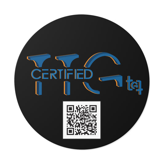 TTG Certified Round Vinyl Stickers