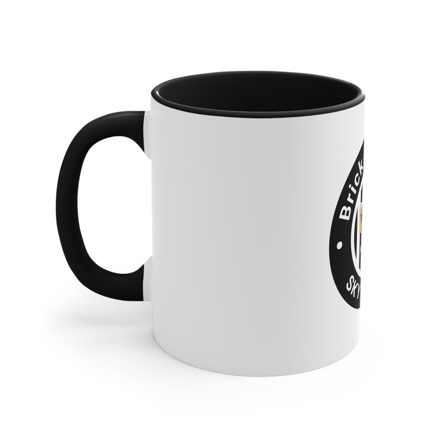 Brick University (Black Design) - Accent Coffee Mug, 11oz
