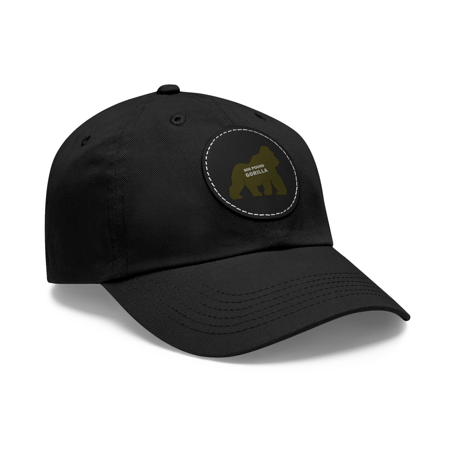 806 Pound Gorilla - Hat with Leather Patch (Round)