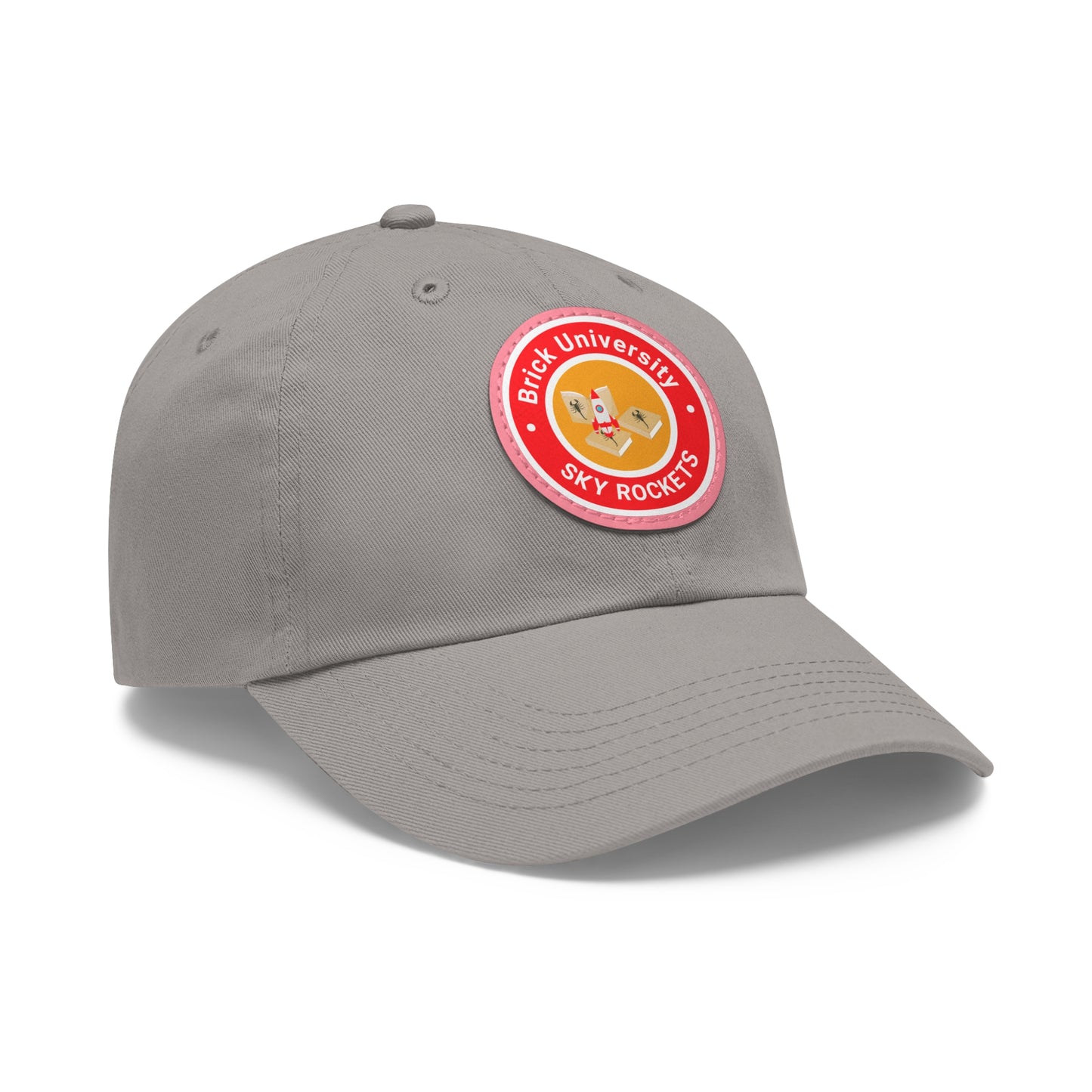 Brick University - Hat with Leather Patch (Round)