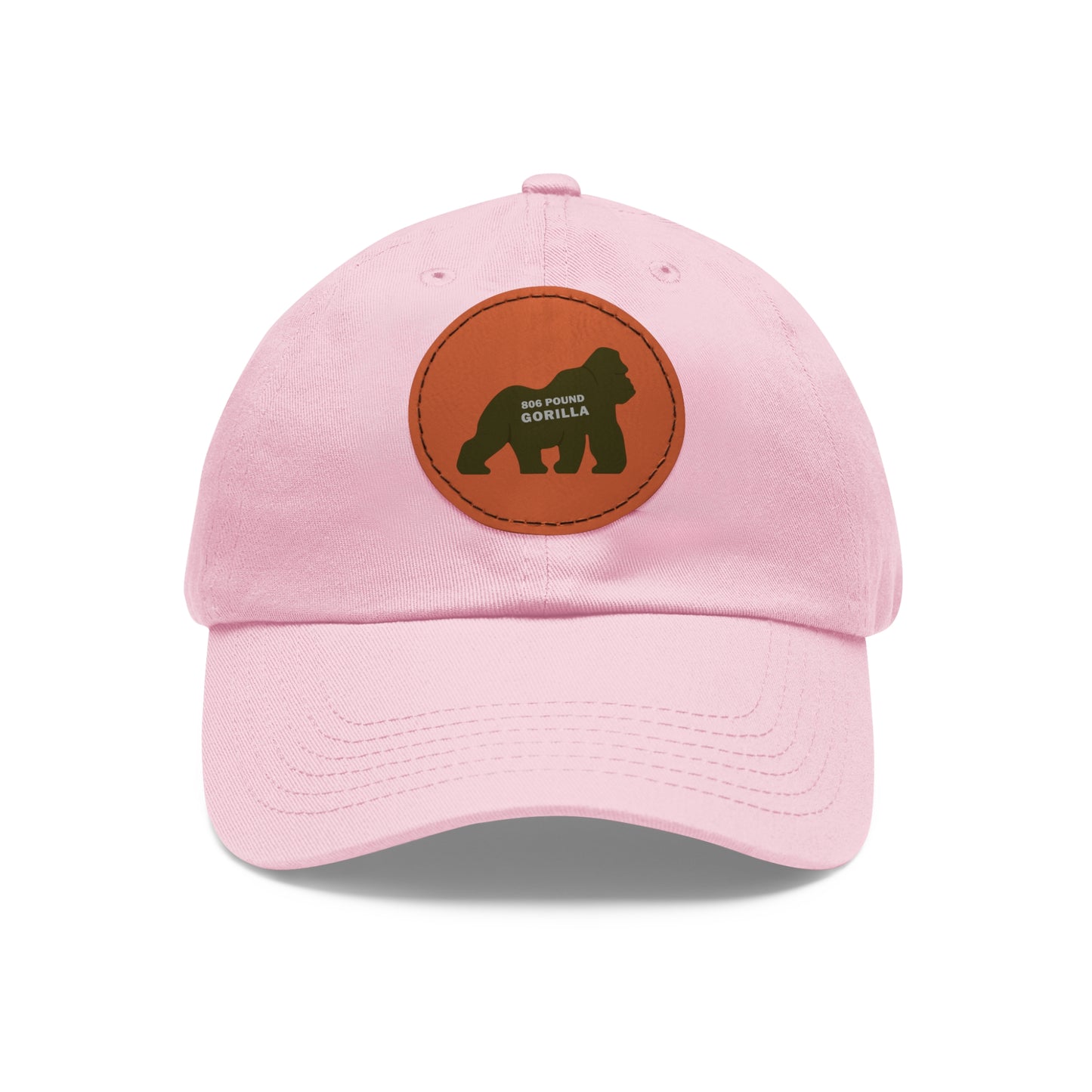 806 Pound Gorilla - Hat with Leather Patch (Round)