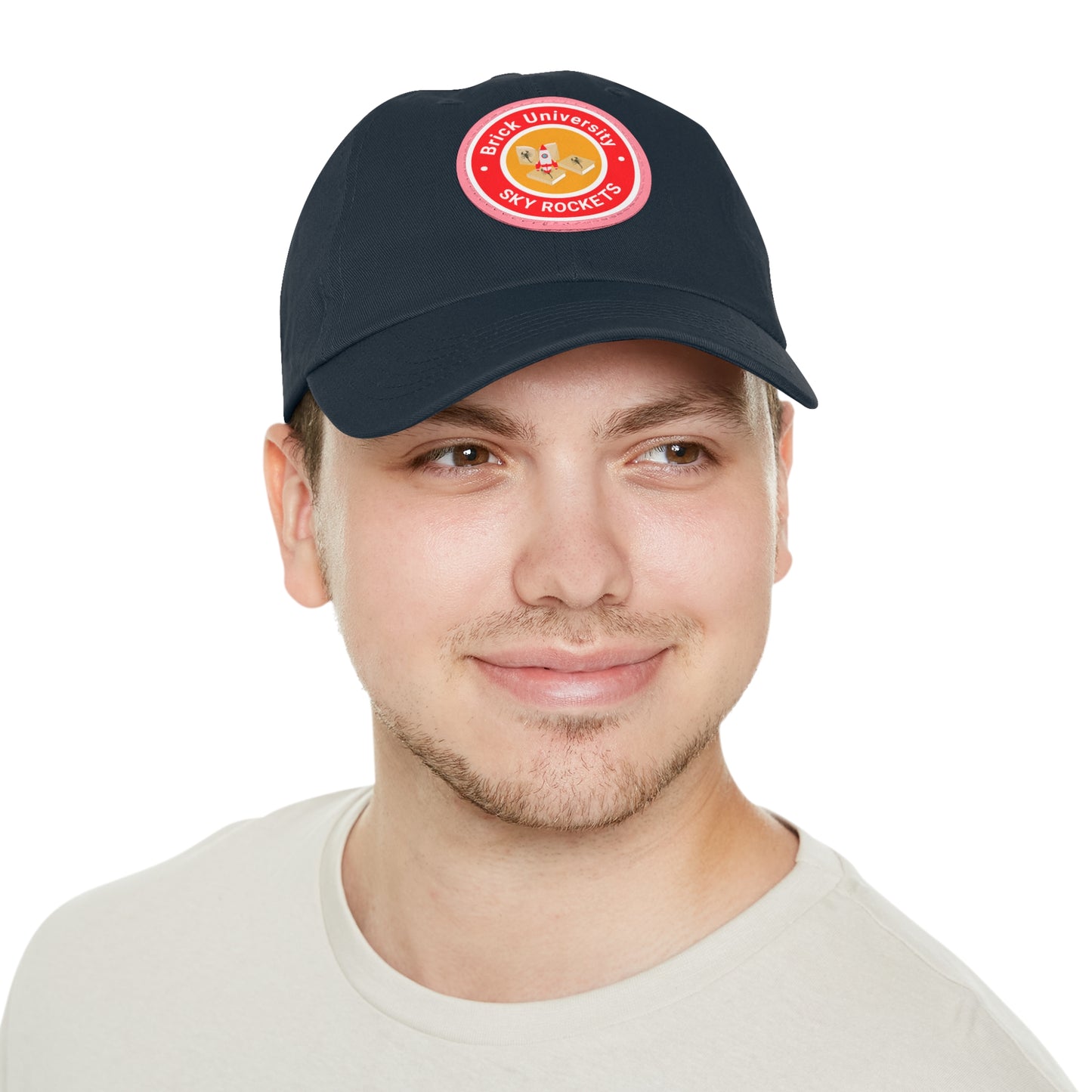 Brick University - Hat with Leather Patch (Round)