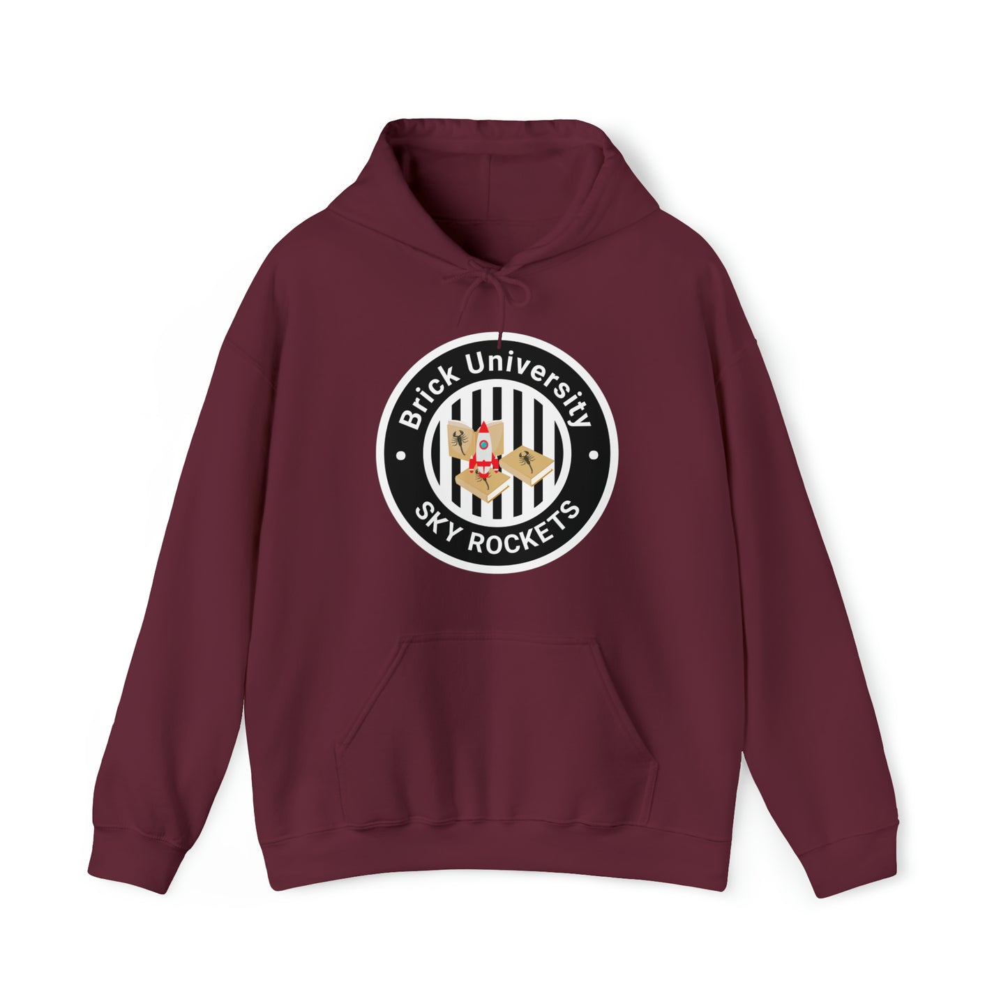 Brick University (Black Design) - Unisex Heavy Blend™ Hooded Sweatshirt
