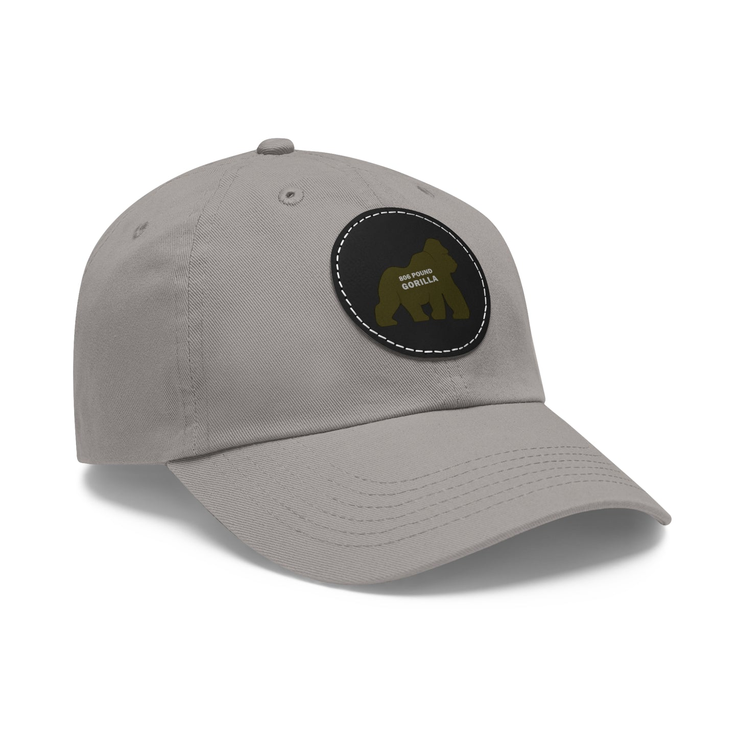 806 Pound Gorilla - Hat with Leather Patch (Round)