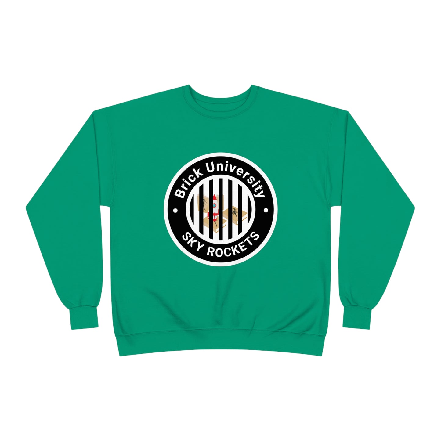 Brick University (Black Design Behind Bars) - Unisex EcoSmart® Crewneck Sweatshirt