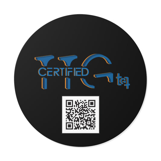 TTG Certified Round Vinyl Stickers