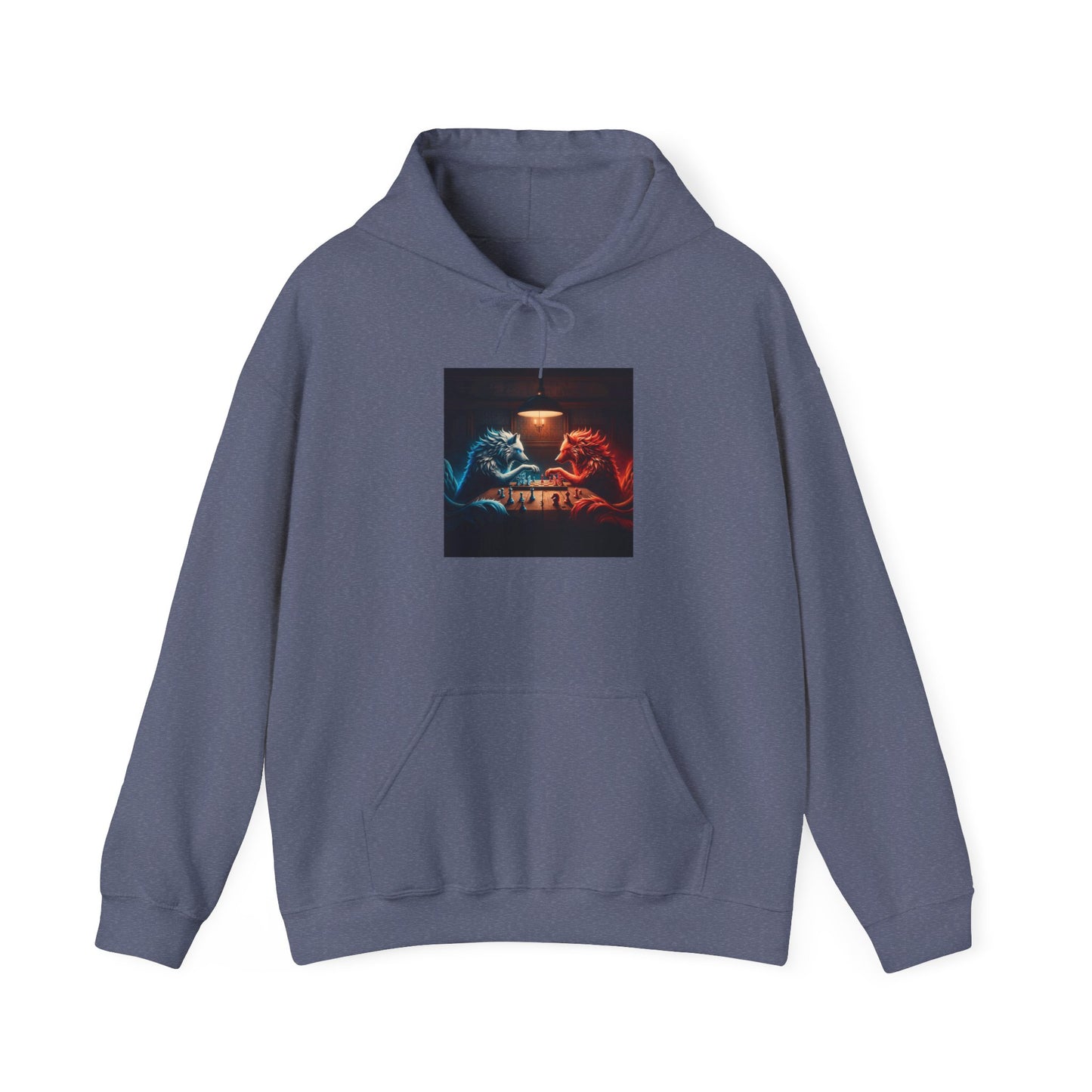 Wolves Playing Chess - Unisex Heavy Blend™ Hooded Sweatshirt