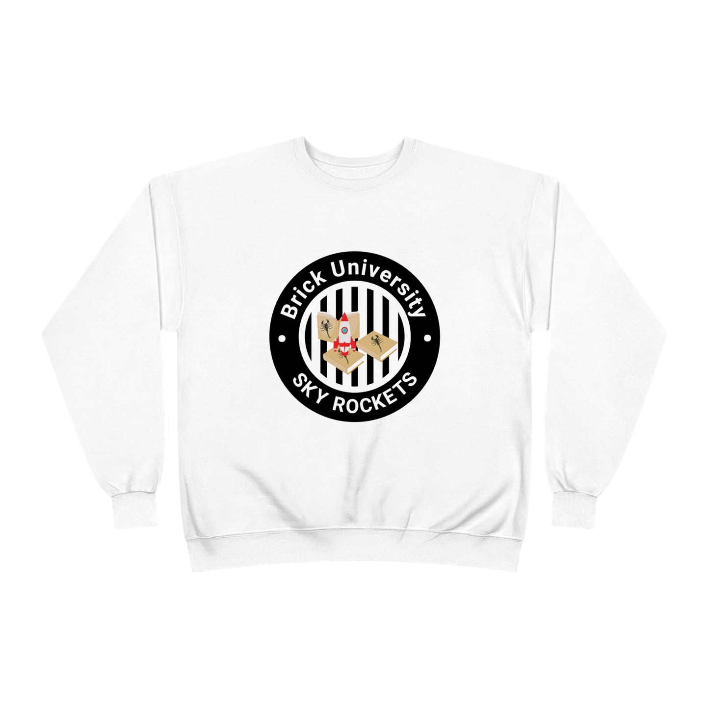Brick University (Black Design) - Unisex EcoSmart® Crewneck Sweatshirt