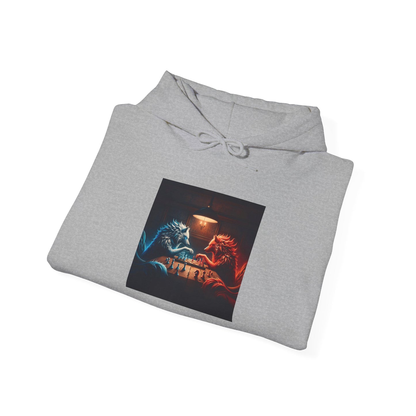 Wolves Playing Chess - Unisex Heavy Blend™ Hooded Sweatshirt