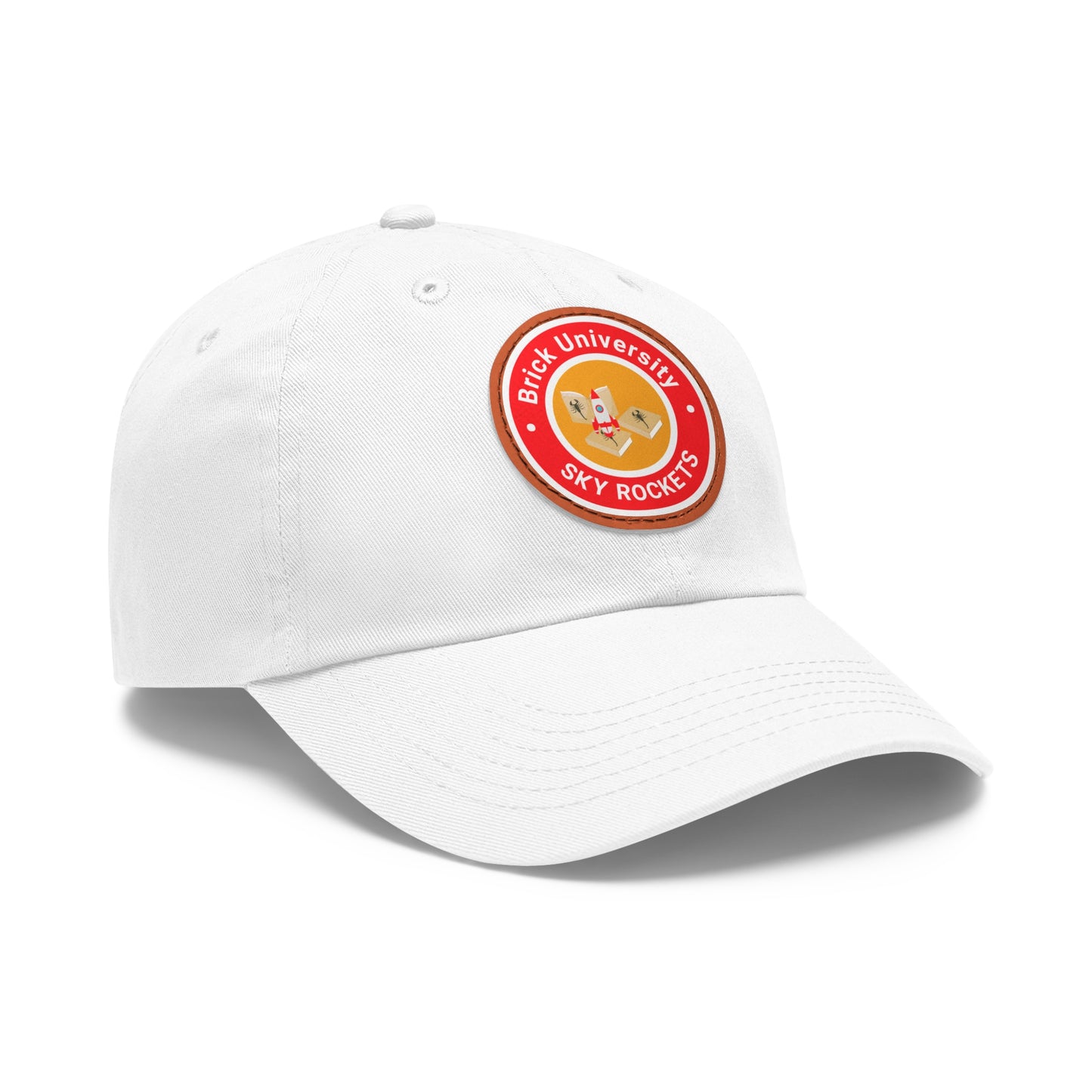 Brick University - Hat with Leather Patch (Round)
