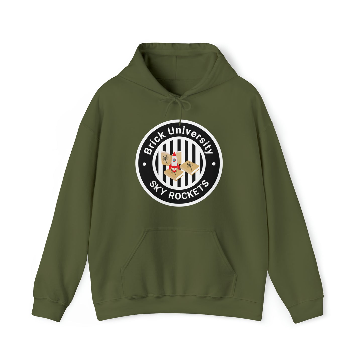 Brick University (Black Design) - Unisex Heavy Blend™ Hooded Sweatshirt