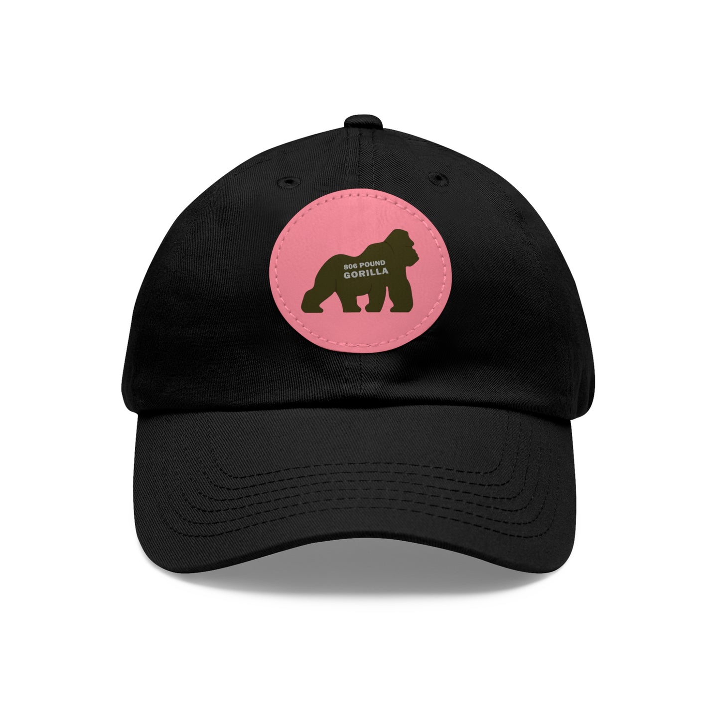 806 Pound Gorilla - Hat with Leather Patch (Round)