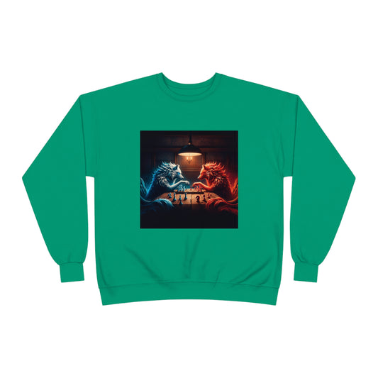 Wolves Playing Chess - Unisex EcoSmart® Crewneck Sweatshirt