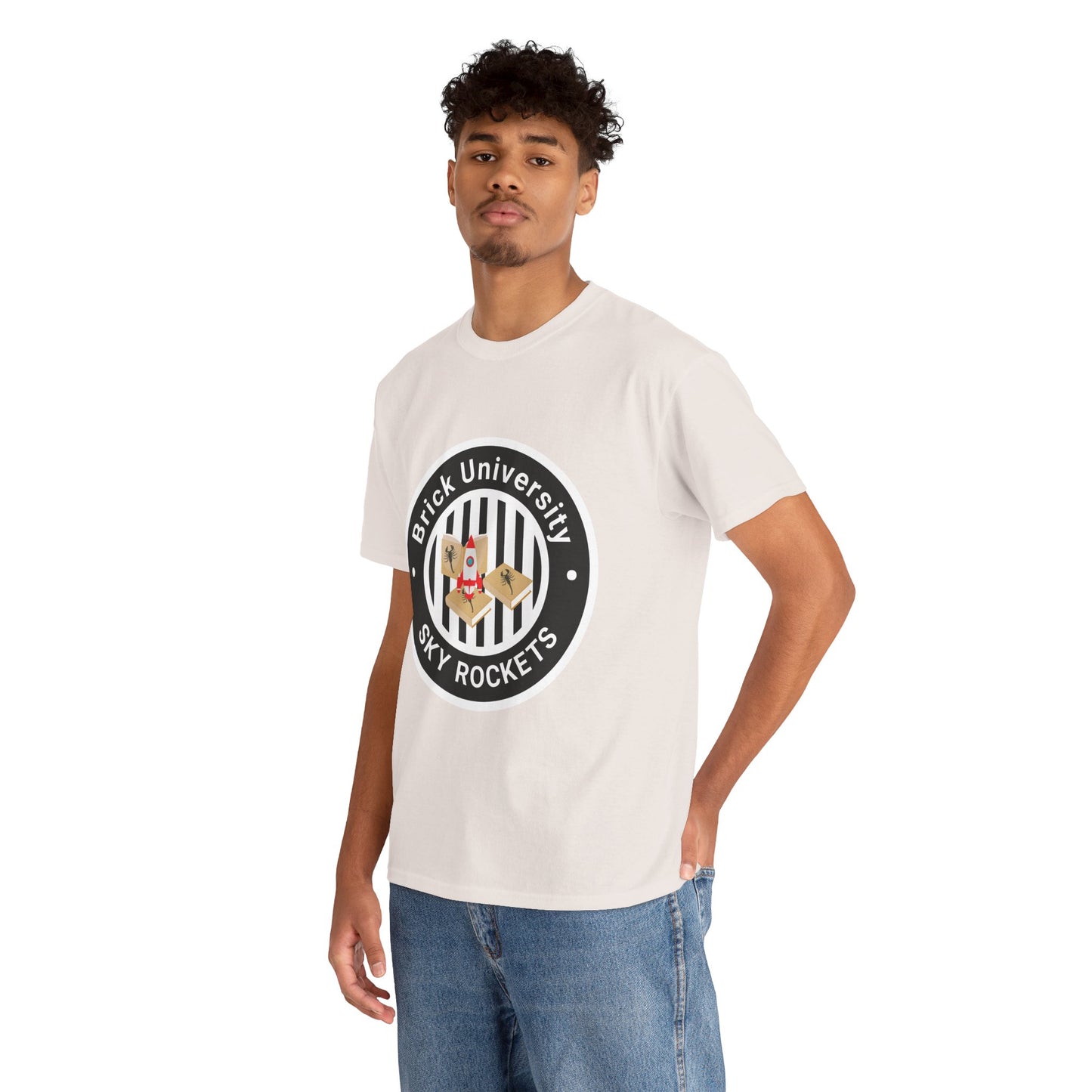 Brick University (Black Design) - Unisex Heavy Cotton Tee