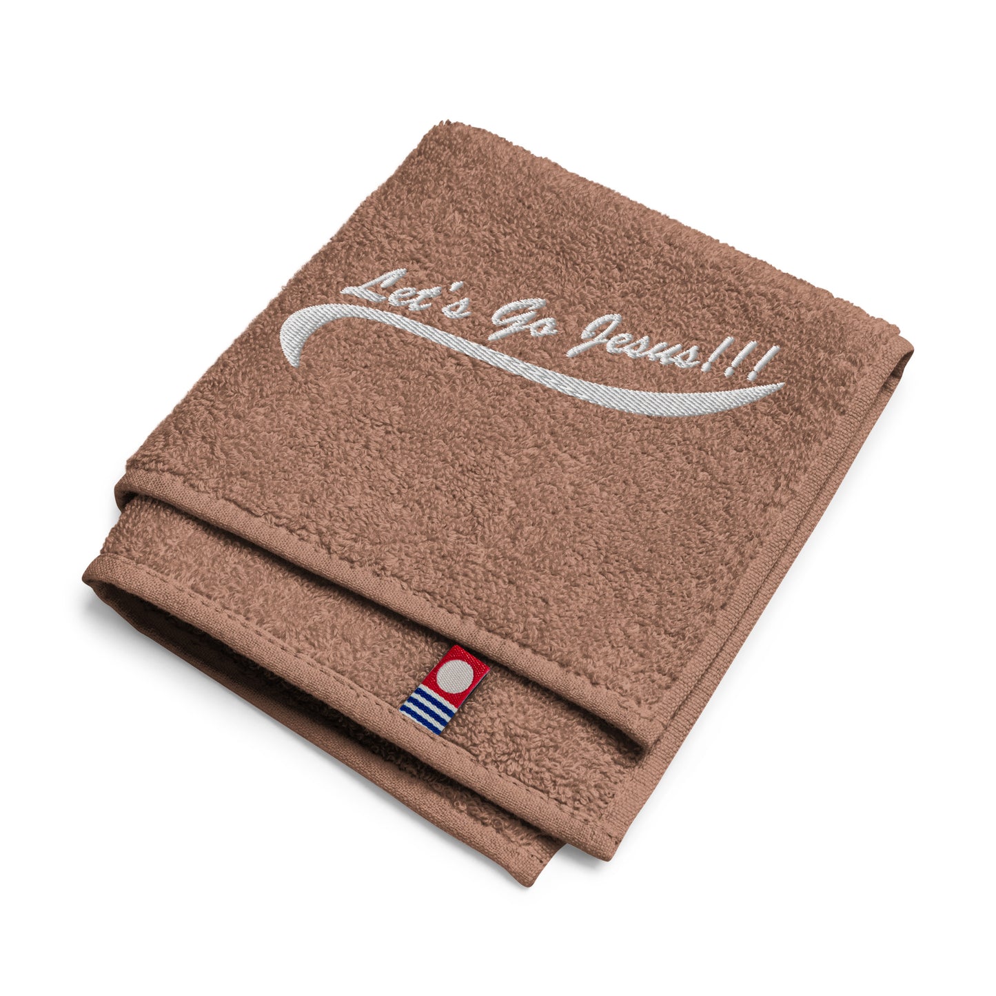 Let's Go Jesus - Embroidered Cotton Hand Towel