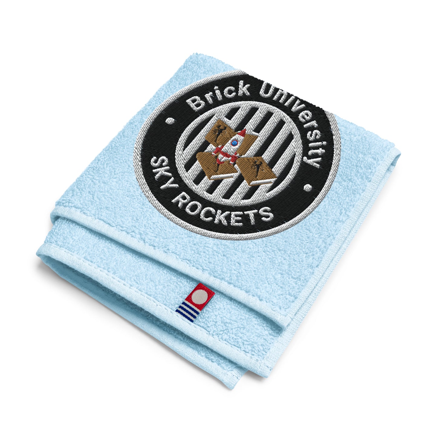 Brick University (Black Design) – Embroidered Cotton Hand Towel