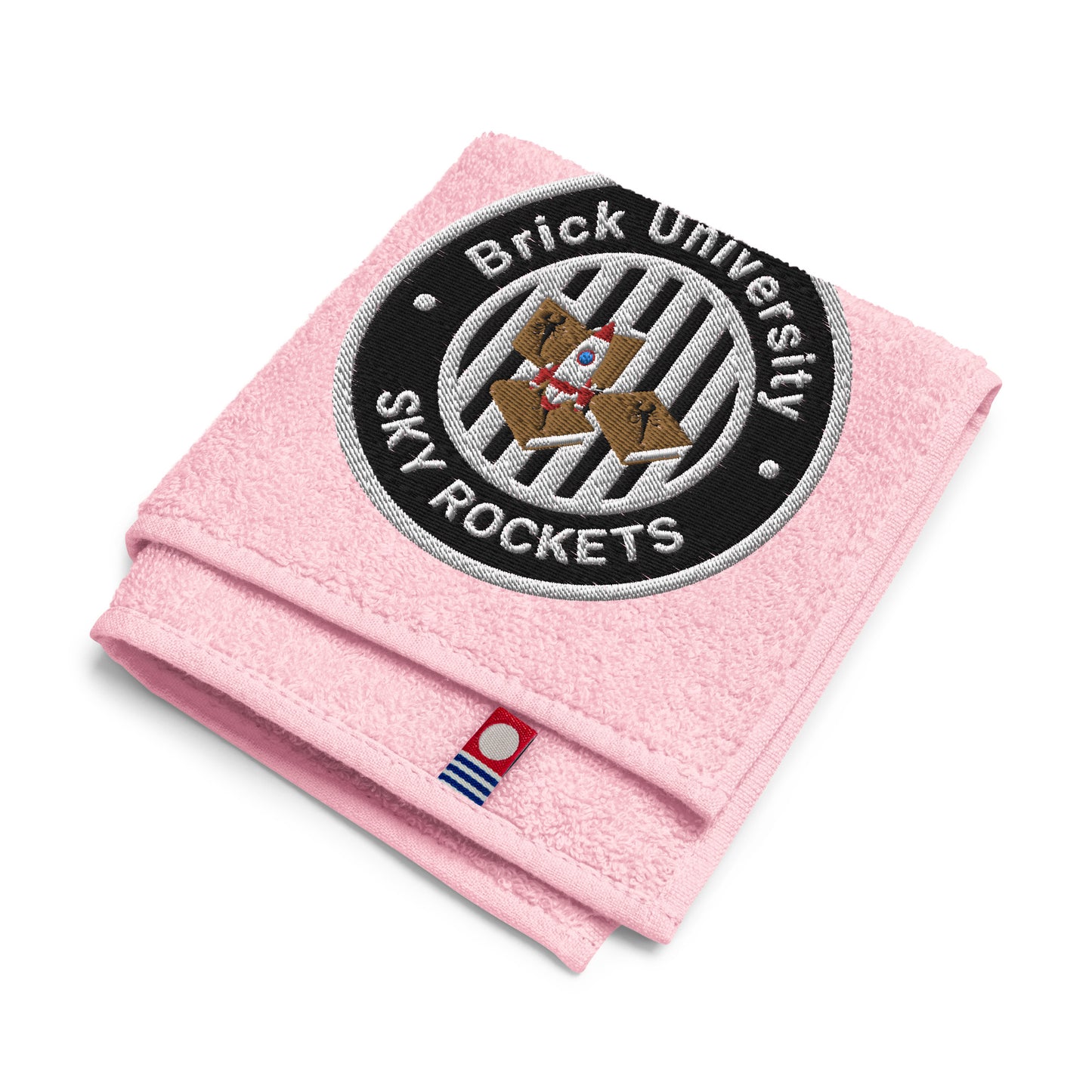 Brick University (Black Design) – Embroidered Cotton Hand Towel