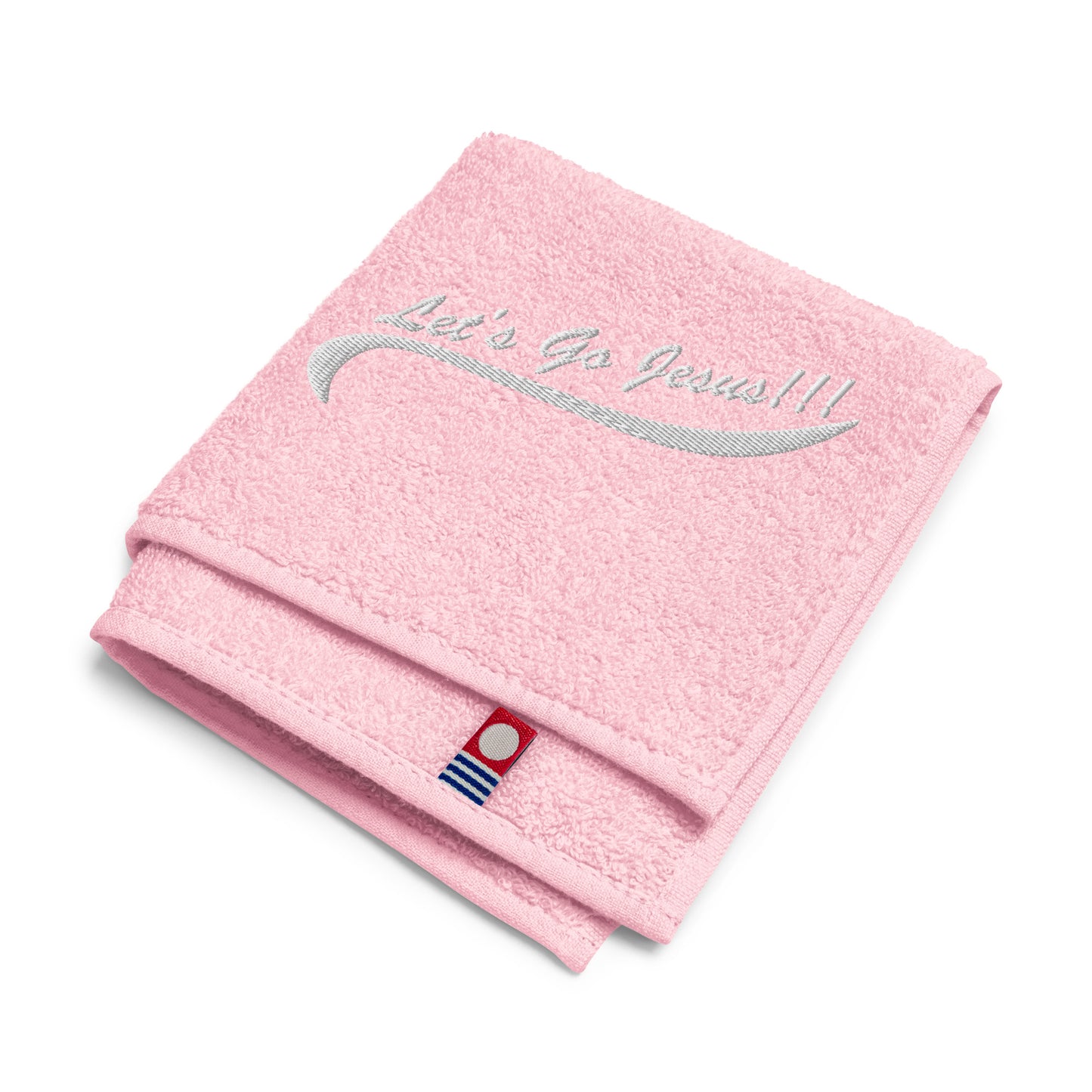 Let's Go Jesus - Embroidered Cotton Hand Towel