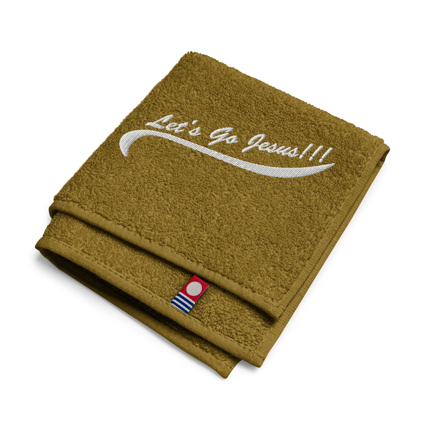 Let's Go Jesus - Embroidered Cotton Hand Towel