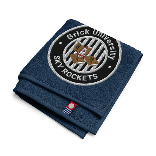 Brick University (Black Design) – Embroidered Cotton Hand Towel
