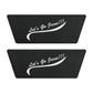 Let's Go Jesus - Slide Sandals — White Removable‑Strap Slides with ‘Let’s Go Journey’ Script