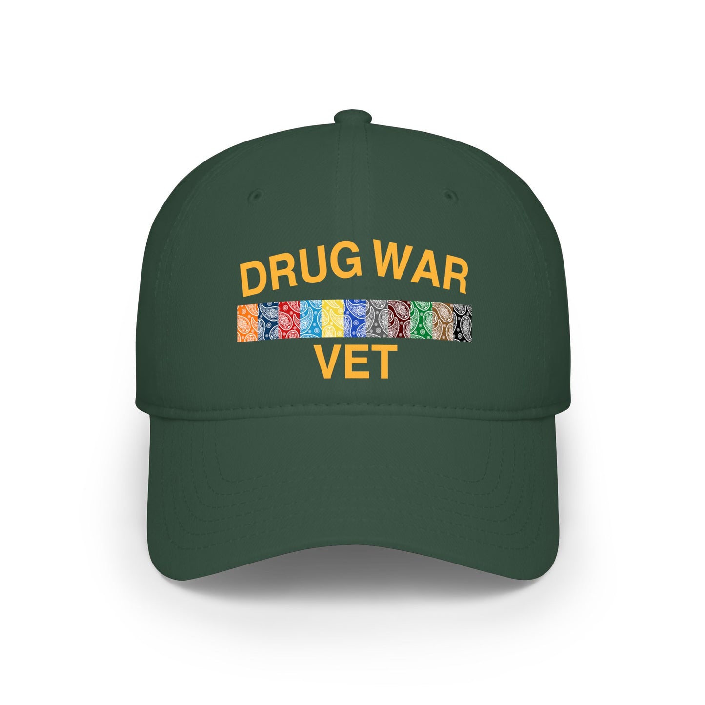 Drug War Vet Baseball Cap — Military Ribbon Veteran Hat