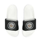 Brick University (Black Design Behind Bars) - Men's Slide Sandals