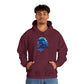 Wolf Playing Chess (Blue Team) - Unisex Heavy Blend™ Hooded Sweatshirt