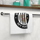 Brick University (Black Design Behind Bars) - Face Towel