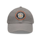 Brick University (Black Design) - Hat with Leather Patch (Round)