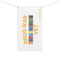 Drug War Vet Hand Towel — Veterans Recovery Tribute Towel with Colorful Bandana Strip (Crack Era)