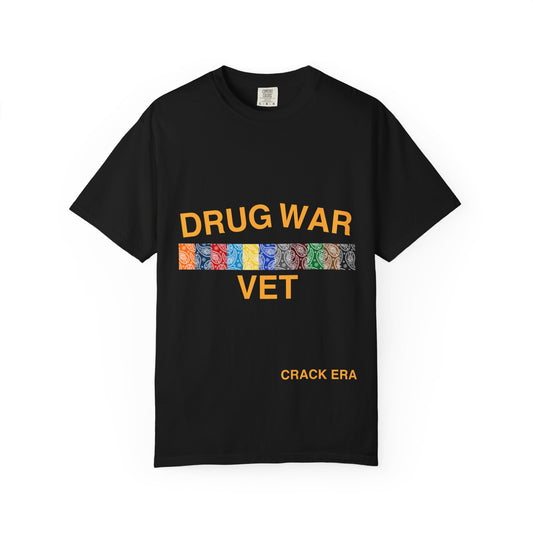 Drug War Vet T-Shirt – 'Crack Era' Retro Patch Graphic Tee
