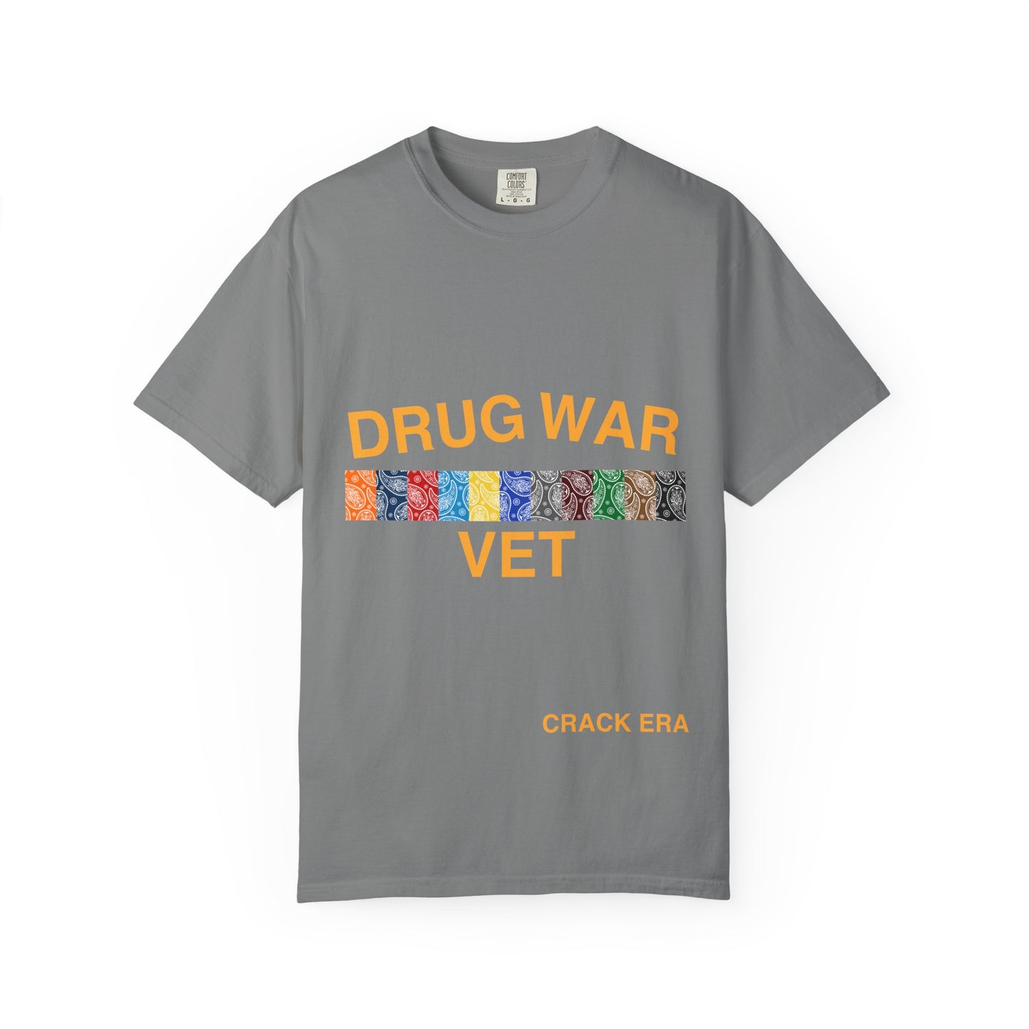 Drug War Vet T-Shirt – 'Crack Era' Retro Patch Graphic Tee