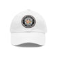 Brick University (Black Design) - Hat with Leather Patch (Round)