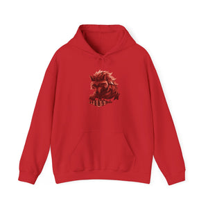 Wolf Playing Chess (Red Team) - Unisex Heavy Blend™ Hooded Sweatshirt