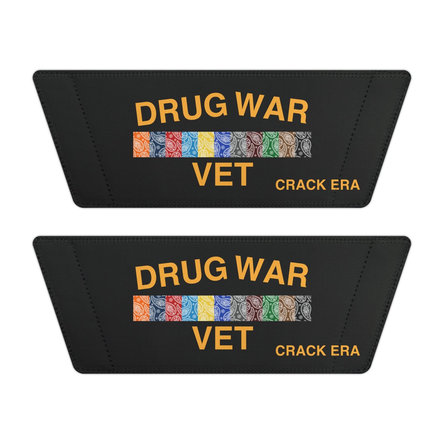 Drug War Vet - Slide Sandals — White Removable‑Strap Slides