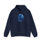 Wolf Playing Chess (Blue Team) - Unisex Heavy Blend™ Hooded Sweatshirt
