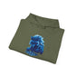 Wolf Playing Chess (Blue Team) - Unisex Heavy Blend™ Hooded Sweatshirt