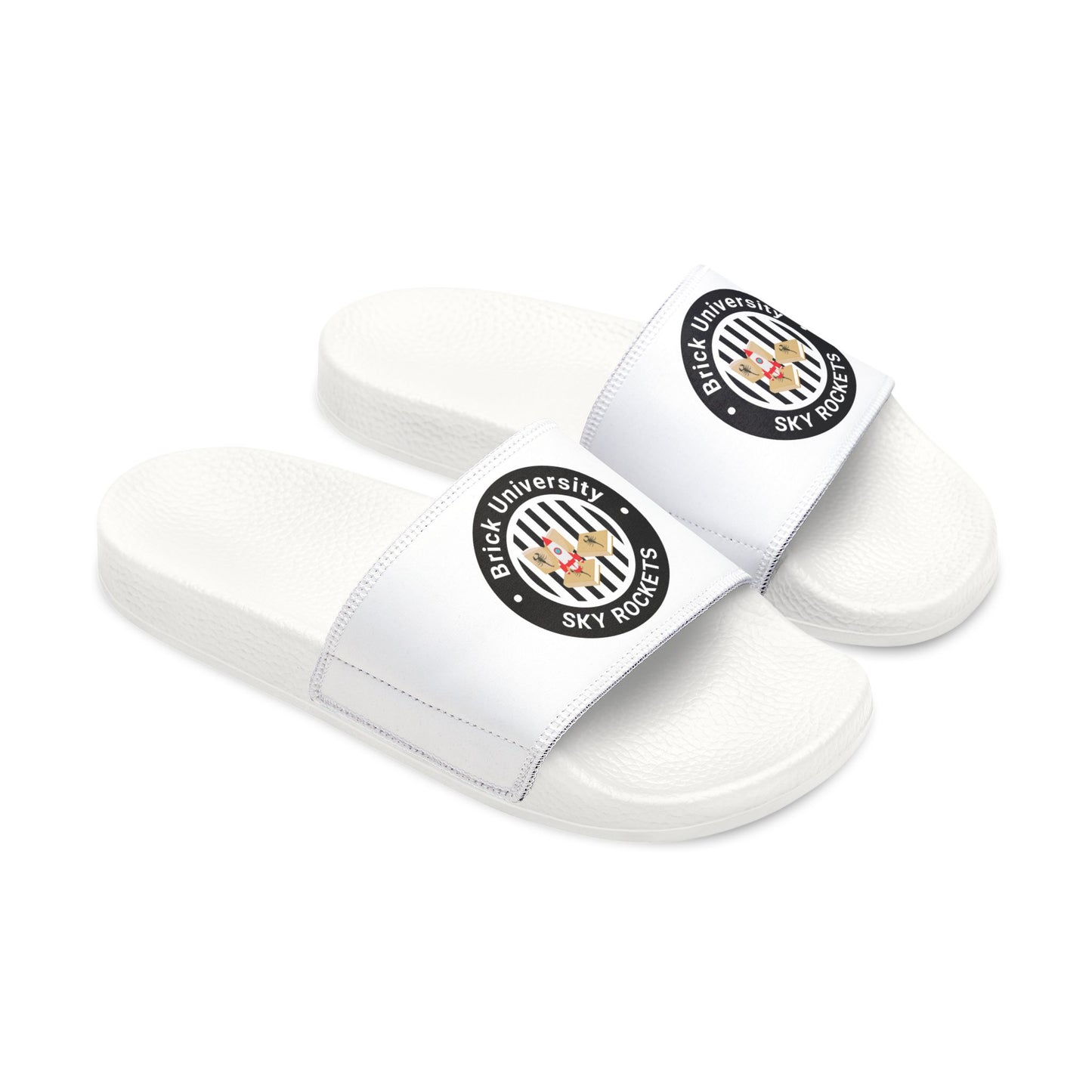 Brick University (Black-outside) - Slide Sandals — Removable‑Strap Slides