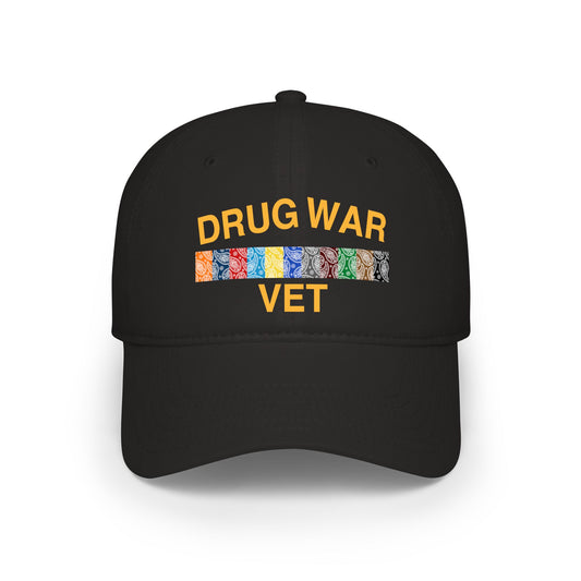 Drug War Vet Baseball Cap — Military Ribbon Veteran Hat