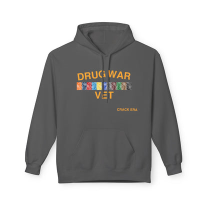 Drug War Vet Hoodie — 'Crack Era' Retro Patch Graphic