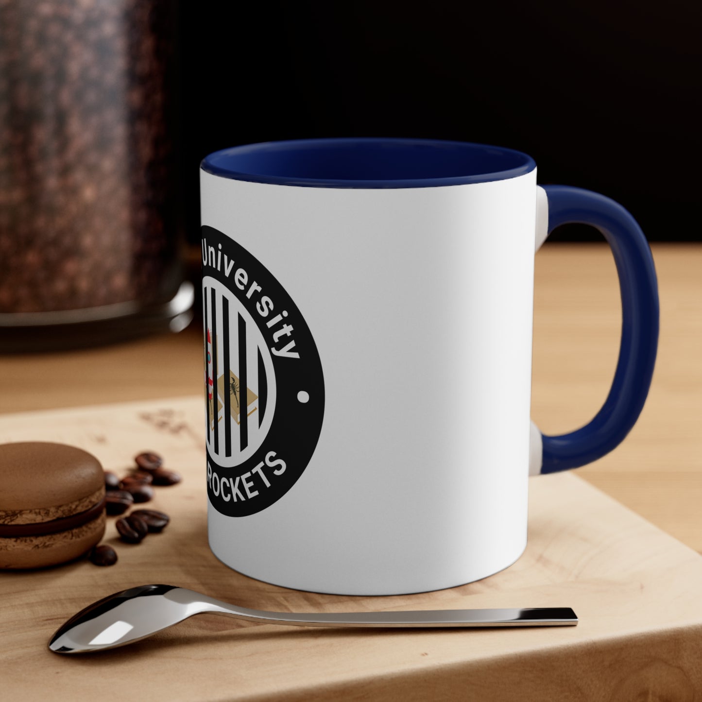 Brick University (Black Design Behind Bars) - Accent Coffee Mug, 11oz