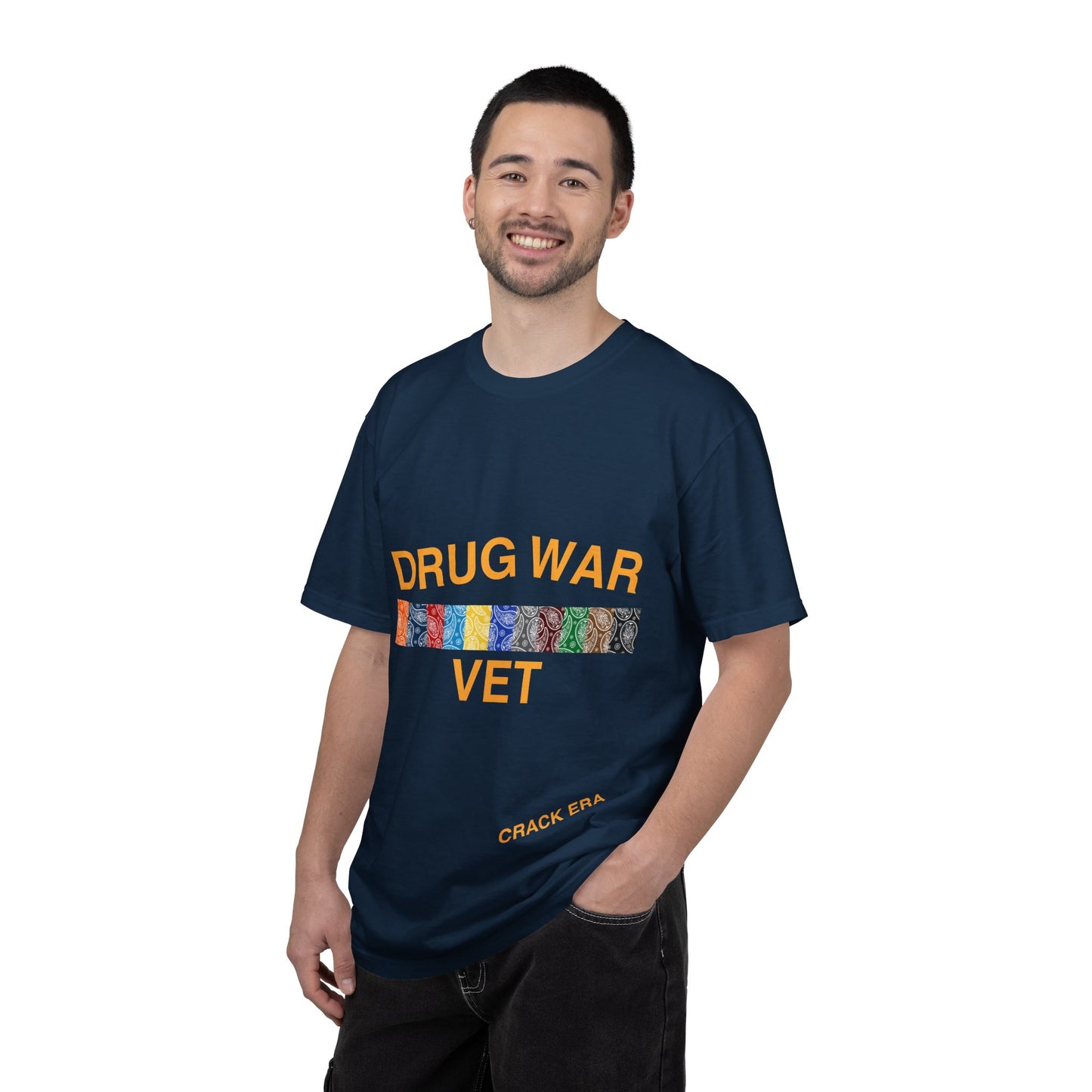 Drug War Vet T-Shirt – 'Crack Era' Retro Patch Graphic Tee