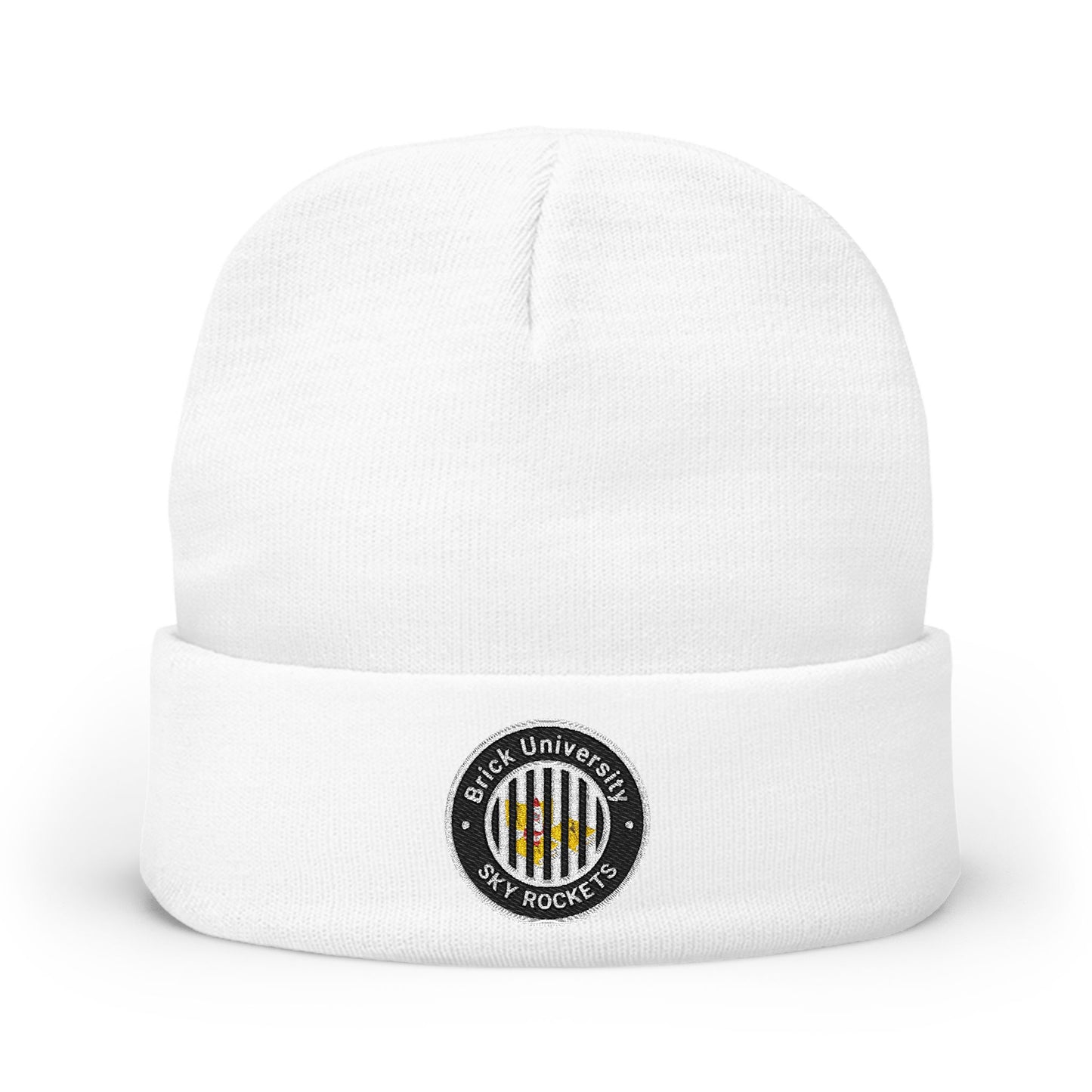 Brick University (Black Behind Bars) Knit Beanie