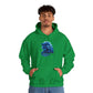 Wolf Playing Chess (Blue Team) - Unisex Heavy Blend™ Hooded Sweatshirt