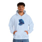 Wolf Playing Chess (Blue Team) - Unisex Heavy Blend™ Hooded Sweatshirt