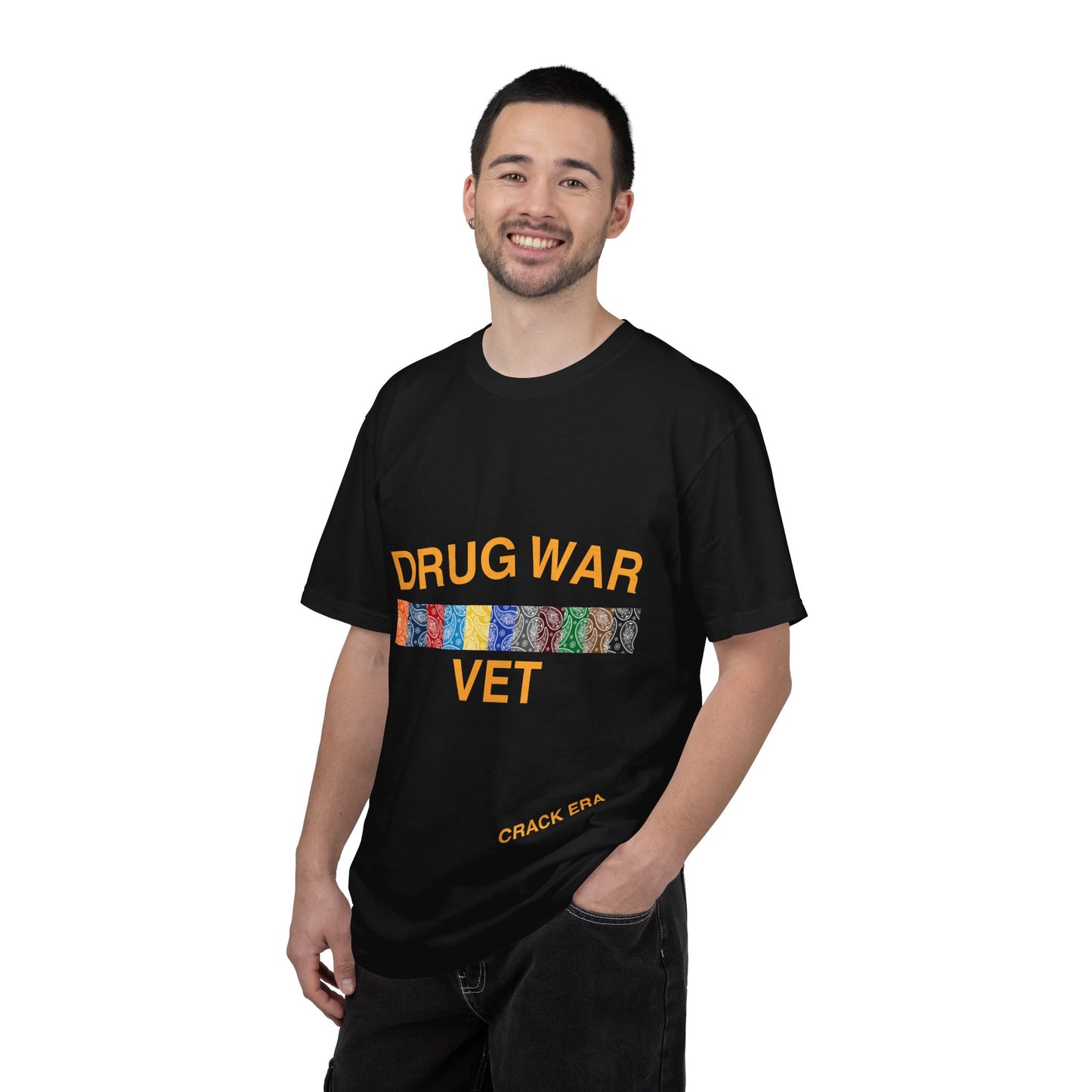 Drug War Vet T-Shirt – 'Crack Era' Retro Patch Graphic Tee