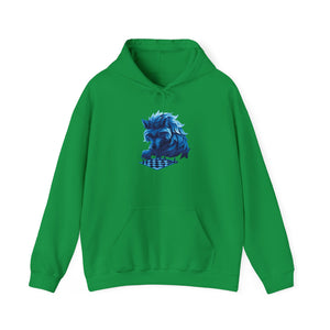 Wolf Playing Chess (Blue Team) - Unisex Heavy Blend™ Hooded Sweatshirt
