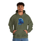 Wolf Playing Chess (Blue Team) - Unisex Heavy Blend™ Hooded Sweatshirt